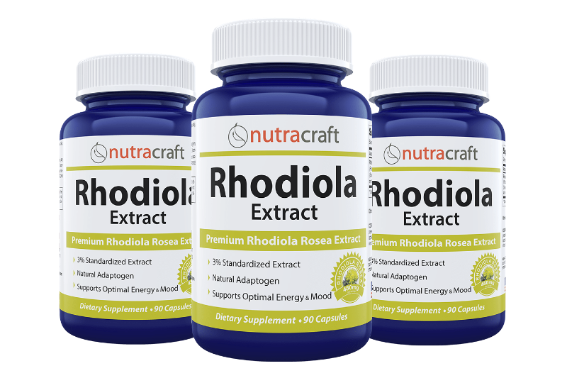 3 Rhodiola Extract Bottles