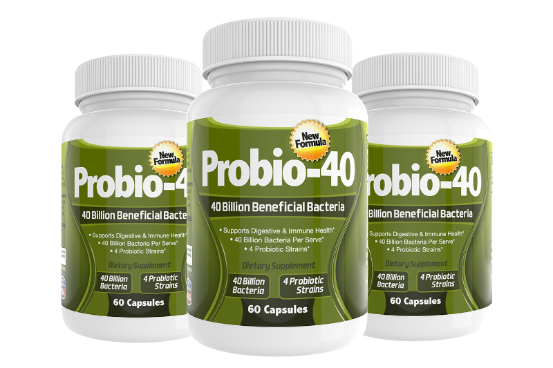 3 Probio-40 Probiotics Bottles