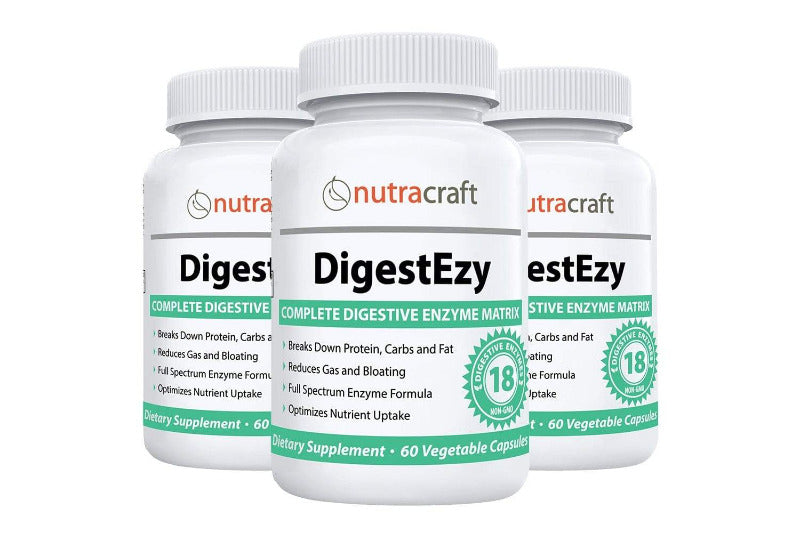3 DigestEzy Digestive Enzymes Bottles