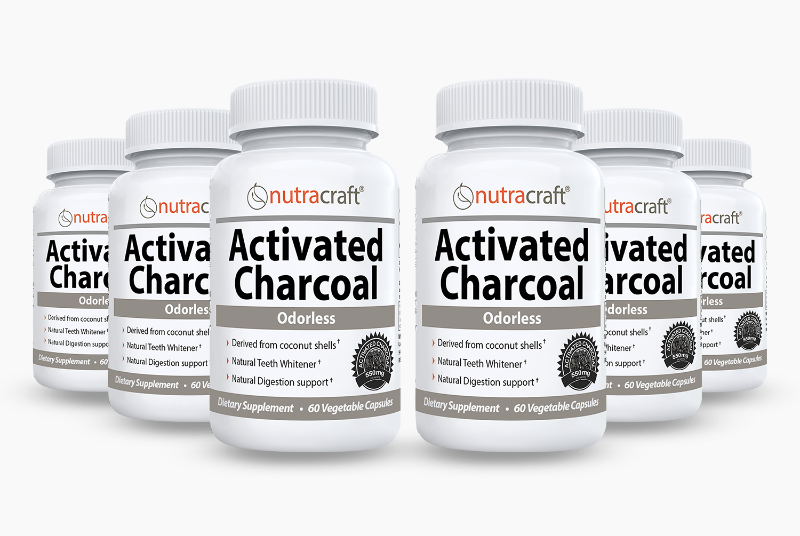 6 Activated Charcoal Bottles