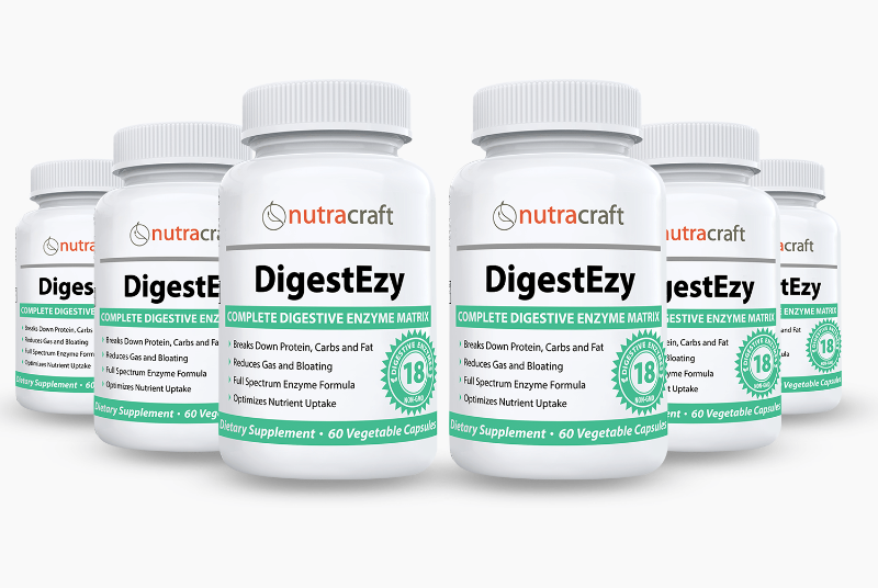 6 DigestEzy Digestive Enzymes Bottles